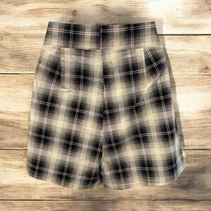Ardene Womens A Line Pleated Plaid Skort Size XL/TG Multicolor